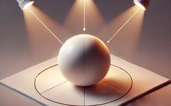 three-point lighting setup in 3D rendering